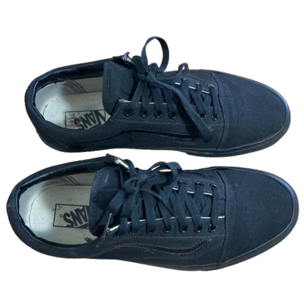 Vans SALE! Unisex Sneakers Off the Wall Low Top Black Canvas Men 10.5 Women 12 - Picture 2 of 6